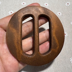 80mm brown wood buckle for belt wooden buckle  (NW669)