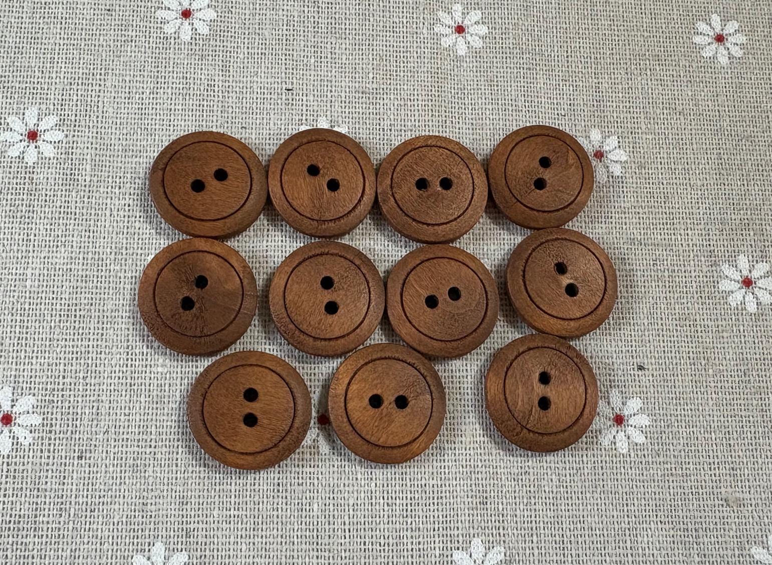 12個 20 mm(4/5インチ) ブラウン木製ボタン 木製ボタン *W956 - Etsy 日本