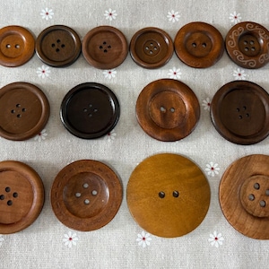 35mm/40mm/45mm/50mm/60mm brown wood button large wooden button **BT001