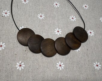 16 peças 25 mm (1") pingente de madeira natural marrom, pingente de brinco de madeira, pingente de colar (NW332)