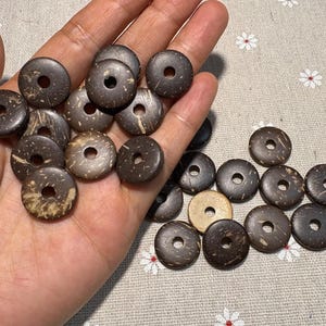 30pcs 18mm coconut shell donut coconut discs coconut circle ( NW916)