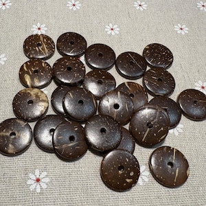 25pcs 20mm coconut shell donut coconut discs coconut circle ( NW435)