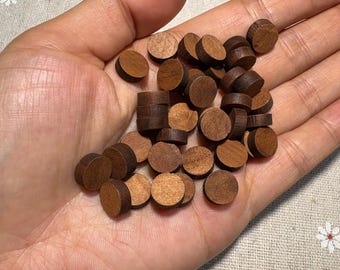 10mm tiny Mini brown wood discs wood circle (NW904)