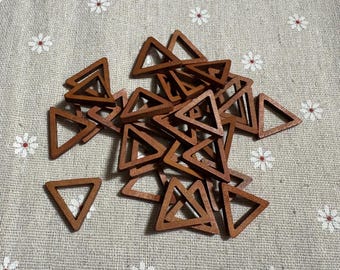 30pcs 19*22mm triangle wood craft for  earring ,pendant ,DIY (NW378)