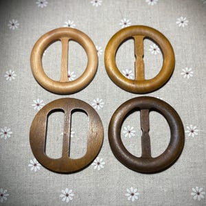 2/4/8pcs 60mm brown wood buckle for belt wooden buckle