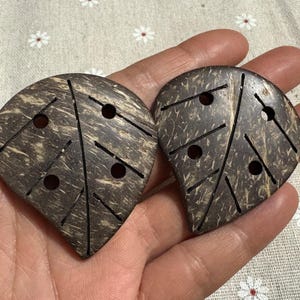 8pcs 45x50mm  leaf shape coconut shell craft  for pendant coconut charming(NW208)