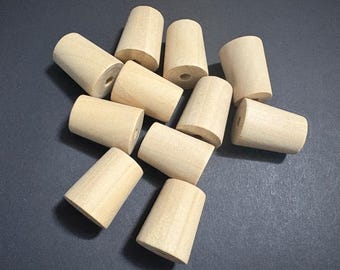20 Stück 27x17 mm Holzrohrperle Holzrohrperle Holzzylinder Holzsäule (W1100)