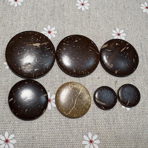 15mm/23mm/25mm/28mm/30mm/34mm coconut discs coconut circle no hole ( NW015HJ)