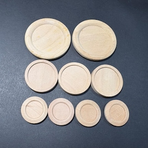 23mm/30mm/44mm Wood Circle wooden discs wood coin wood rounds wooden base setting Cabochon Set **W830HJ