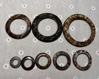 Pierścień z łupiny kokosa 20 mm/25 mm/30 mm/34 mm/37 mm/50 mm/62 mm/69 mm (NW151HJ)