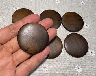 10 peças 40 mm (1 3/5") pingente de madeira natural marrom, pingente de brinco de madeira, pingente de colar (NW263)