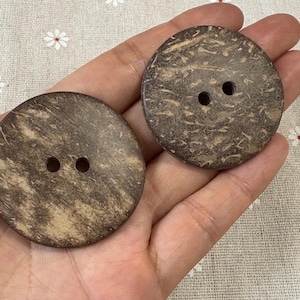 8pcs 43mm  large coconut shell button wooden button sewing button (W941)