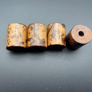 10Pcs 25X22mm Brown /Black Wood Tube bead ( NW853)