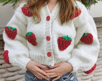 chunky knit cardigan sweater