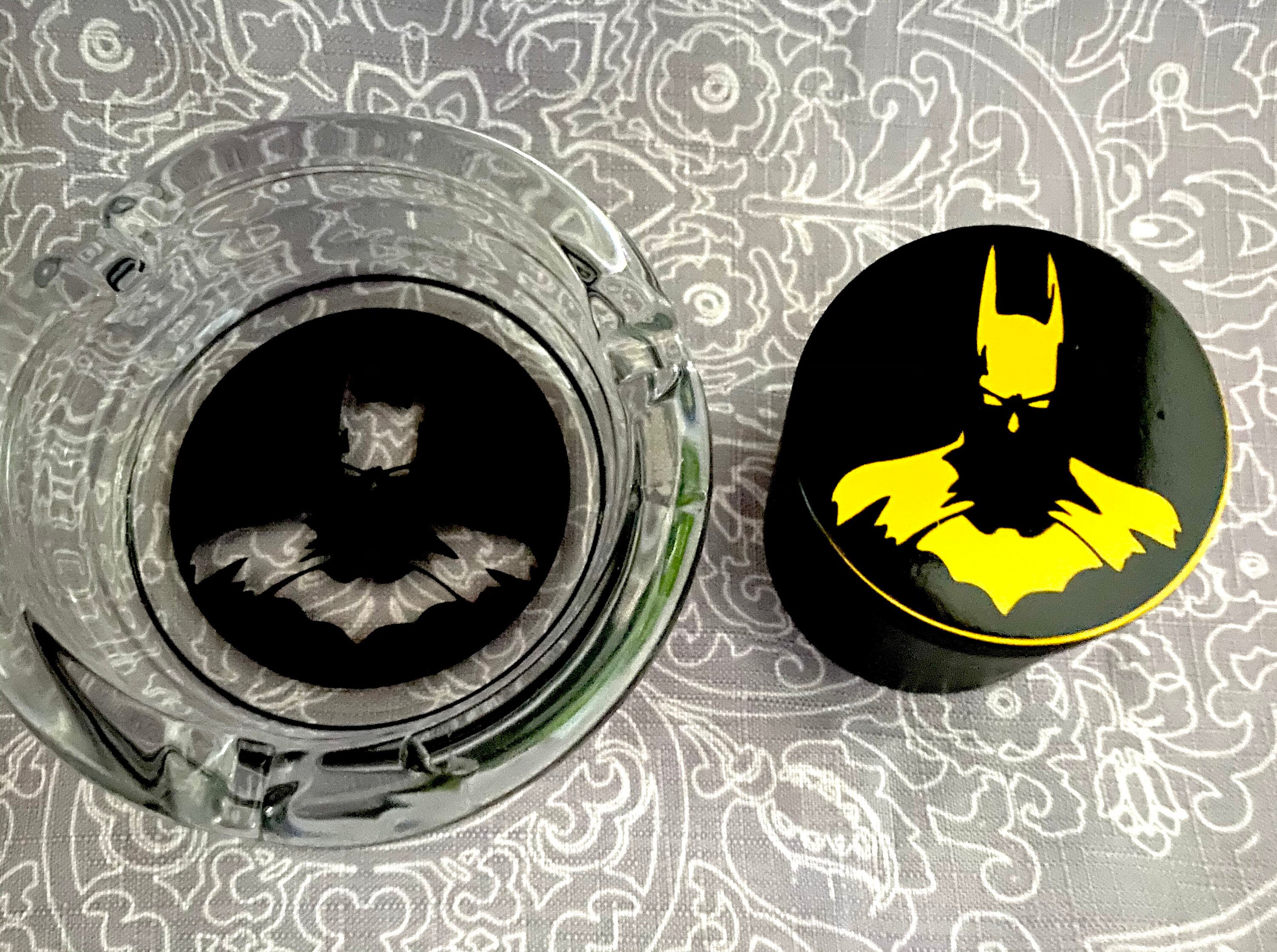 Batman Rolling Tray Grinder Stash Jar and Ash Tray Etsy