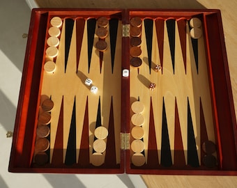 Personalized Large Wooden Backgammon 19"(48 cm), Personalization for FREE, Free Express Shipping, personalized gift