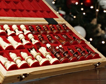 Personalized Wooden Chess Set (14 inch)