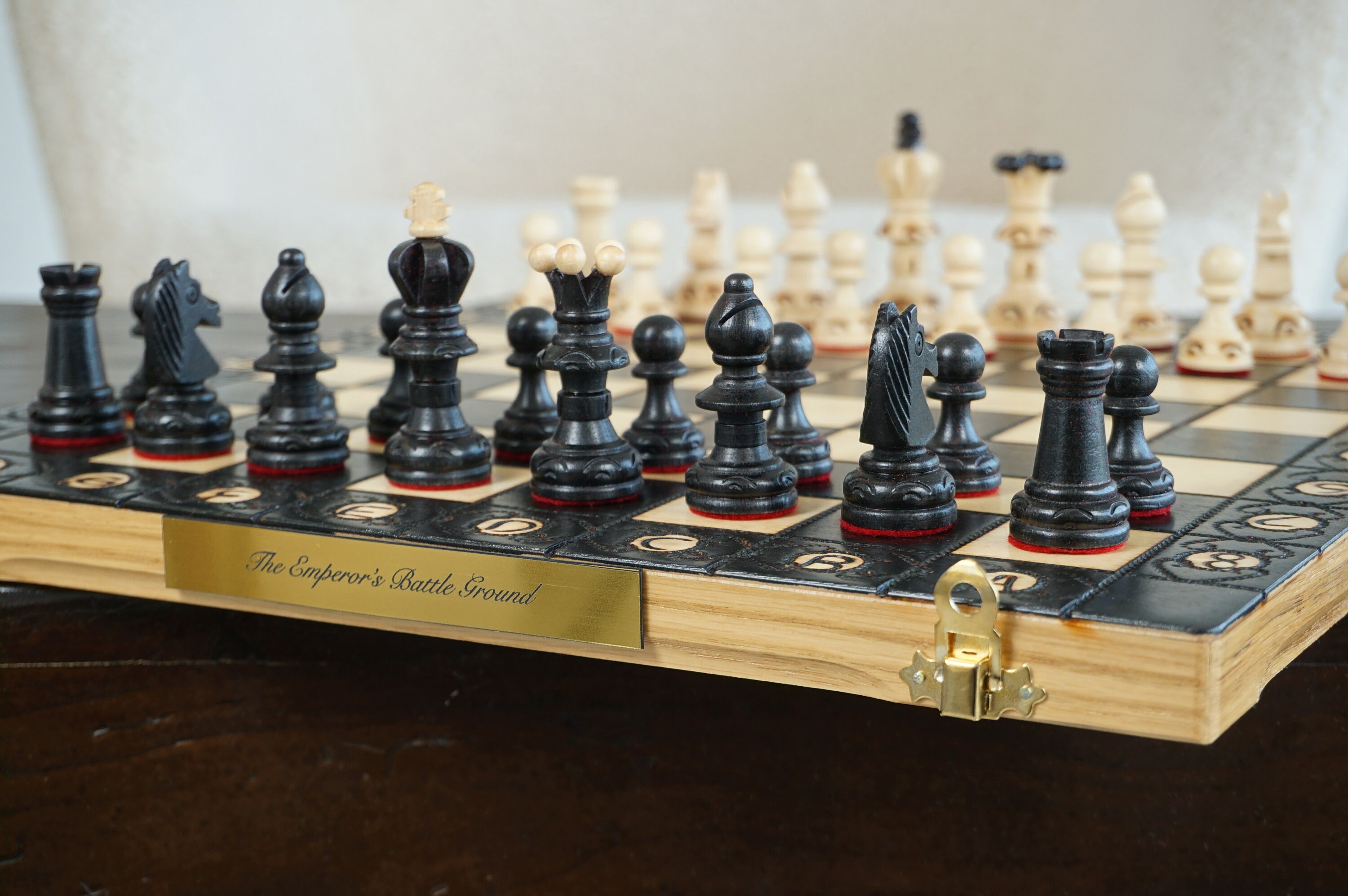 Personalized Wooden Chess Set 14"(35 cm), Free Personalization, Perfect Christmas Gift, Free Express Shipping