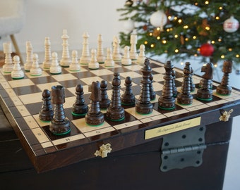 Personalized Wooden Chess Set 18", Personalization for FREE, Perfect Christmas Gift, Free Express Shipping