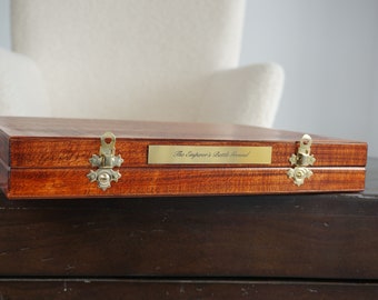 Staunton houten schaakstukkenset met opbergkoffer - nr. 5 - gepersonaliseerd