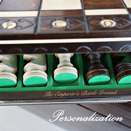 Personalized Wooden Chess Set 18,5