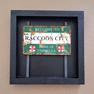 Welkom bij Raccoon City Sign ingelijst, Resident Evil-bord