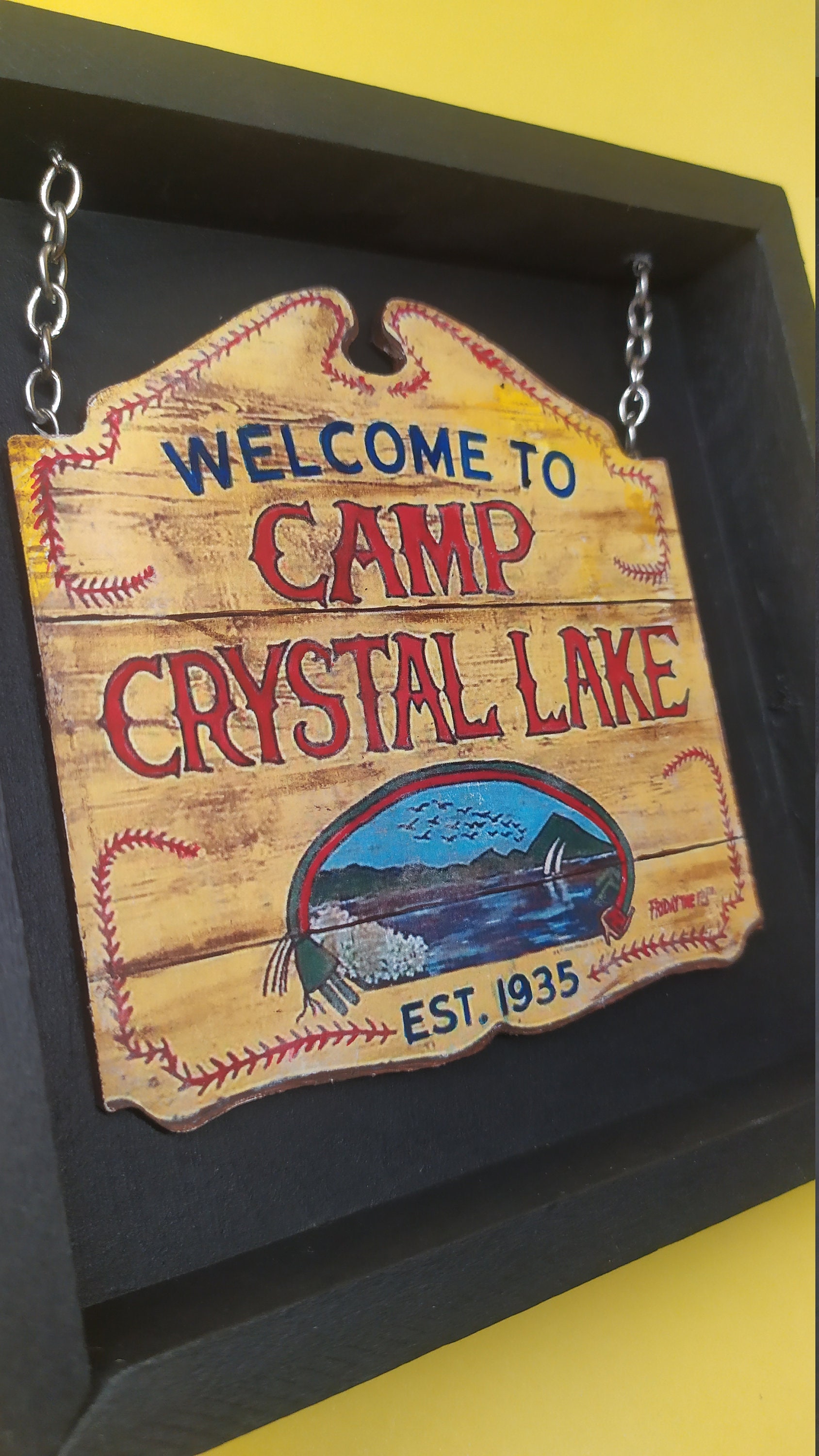 Friday the 13th Camp Crystal Lake Sign and Jason Voorhees Edible