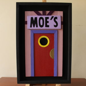 Moe&#39;s Tavern display frame, The Simpsons diorama