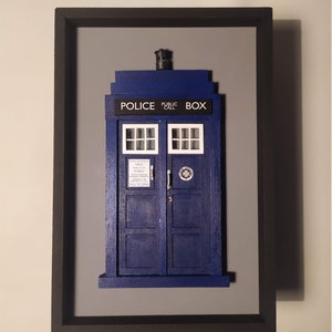 Doctor Who Tardis door display frame diorama
