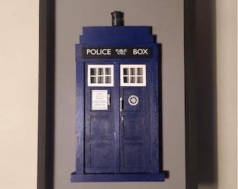 Doctor Who Tardis door display frame diorama