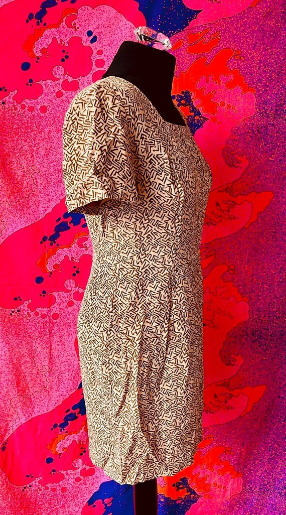 Vintage 1980s silk Spencer Jeremy cocktail dress … - image 4