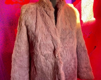 Vintage mauve purple fur coat