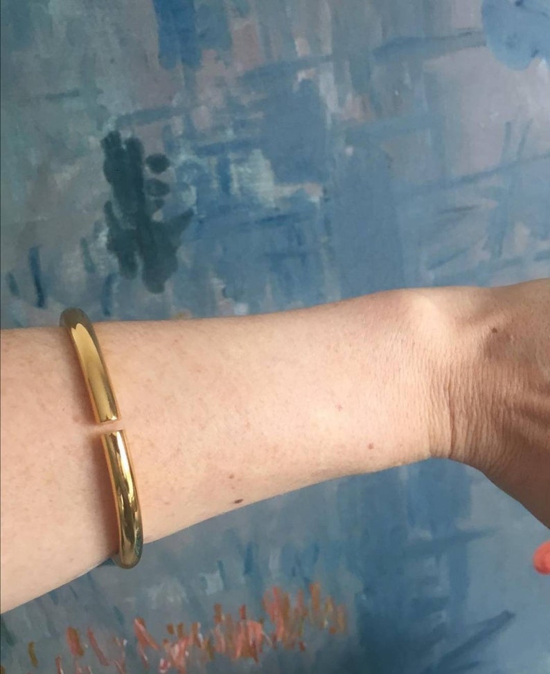 Chunky brass cuffbangle