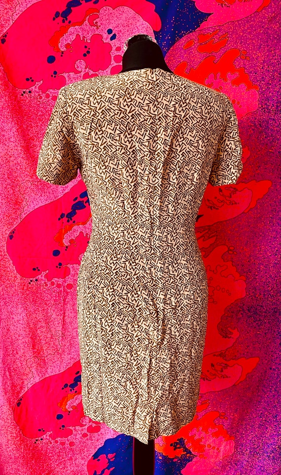 Vintage 1980s silk Spencer Jeremy cocktail dress … - image 3
