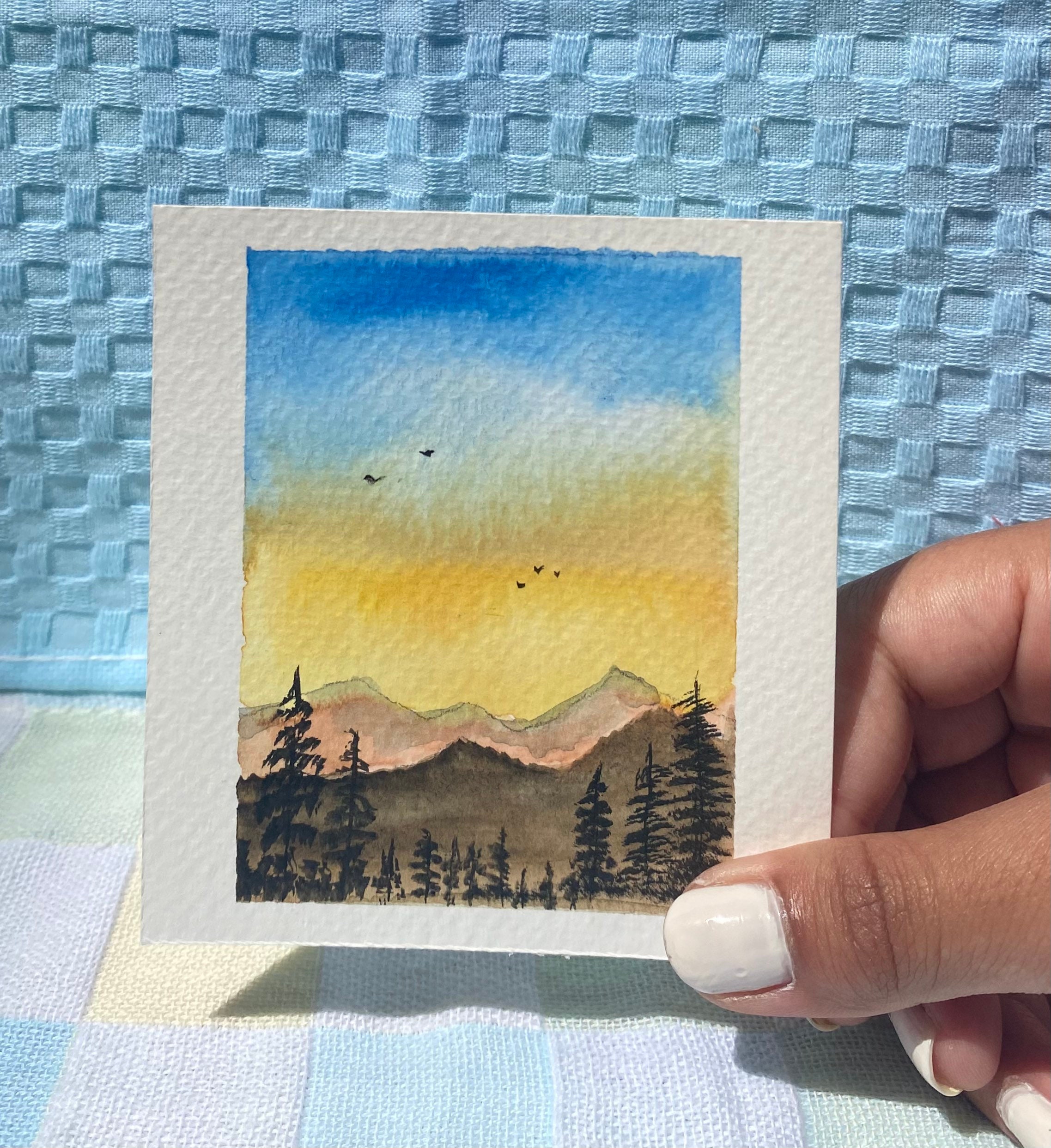 Watercolor Paint Mini Storage Box Children's Art Student Outdoor