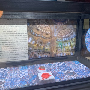 Bronze Ottoman Seal within an Ottoman Themed Display Case