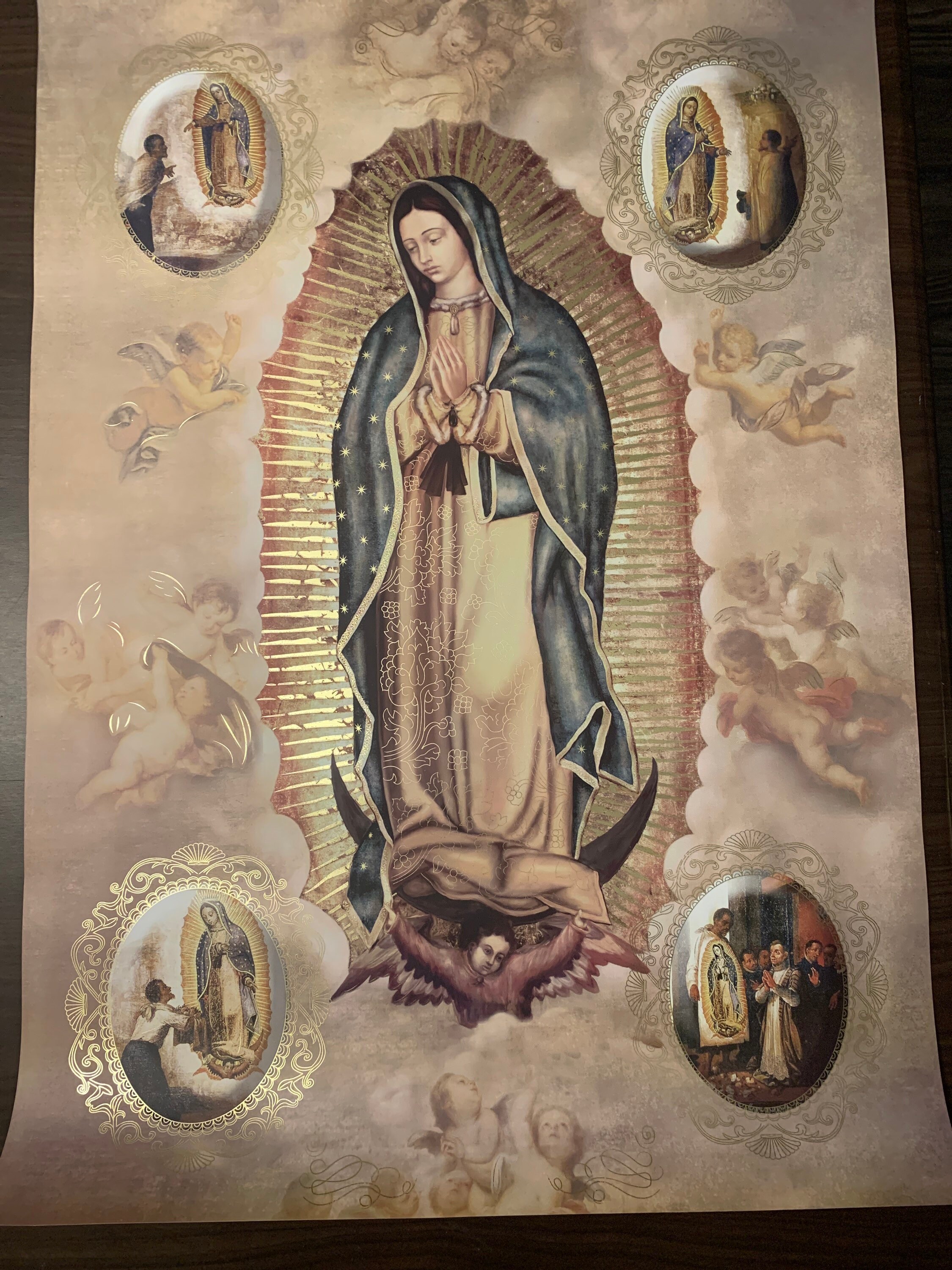 Our Lady of Guadalupe With Apparitions Print Etsy
