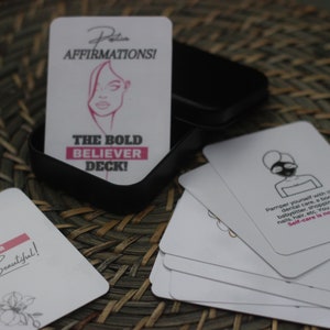 Mazzo di 50 carte con affermazioni positive / Regalo per l'amore per se stessi / Regalo per la cura di sé / Bellezza interiore / Donne / Regali di affermazione /