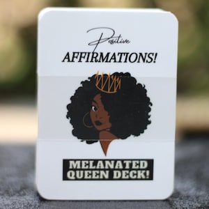 50 Positive Affirmationen Kartenspiel | Geschenk für schwarze Frauen | Melanierte Königin | Schwarzes Mädchen | Selbstliebe |