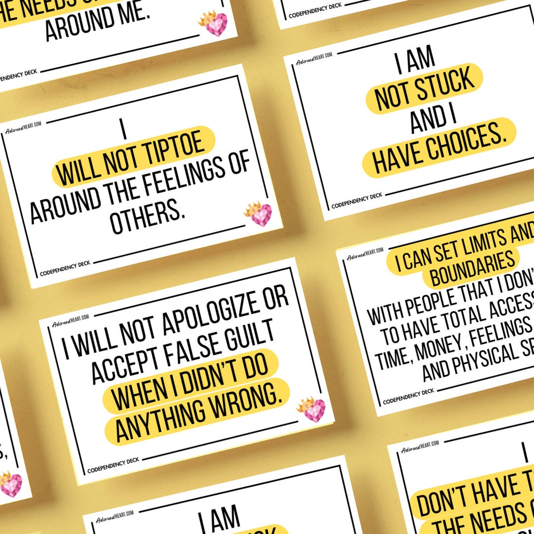 87 Codependency Affirmation Cards Printable, Affirmation Cards Digital ...