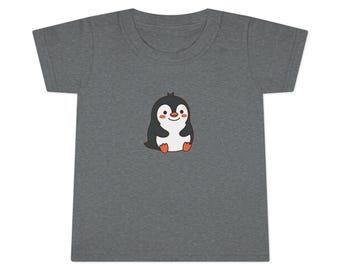 Toddler Penguin Illustration T-Shirt: Animal Graphic Tee
