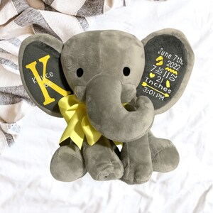 Baby Boy Elephant Announcement Stuffed Animal-Free Shipping
