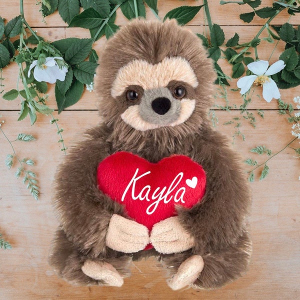 Animal de peluche personalizado personalizado del Día de San Valentín con nombre