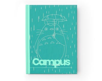 Rainy Totoro Journal | Blue Sketch Notebook, Studio Ghibli Inspired
