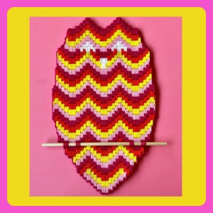 Wall Hanging Kit, Embroidery Pattern, Craft Download Pdf, Owl, Plastic ...