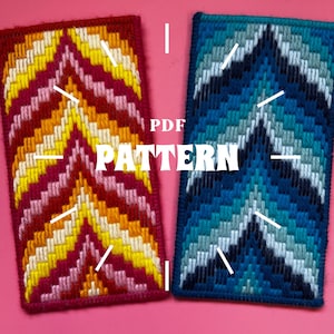 Bargello pattern, Glasses Case, Sunglasses Case, instant download pattern, PDF File, Embroidery pattern