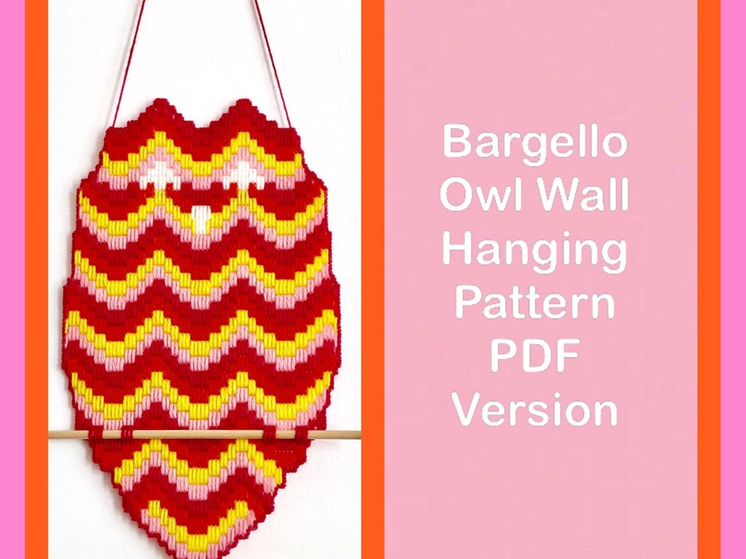 Wall Hanging Kit, Embroidery Pattern, Craft Download Pdf, Owl, Plastic ...
