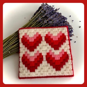Bargello lavanda almohada patrón archivo PDF, patrón de bordado, patrón de punto de aguja, almohada bordada, almohada de punto de aguja