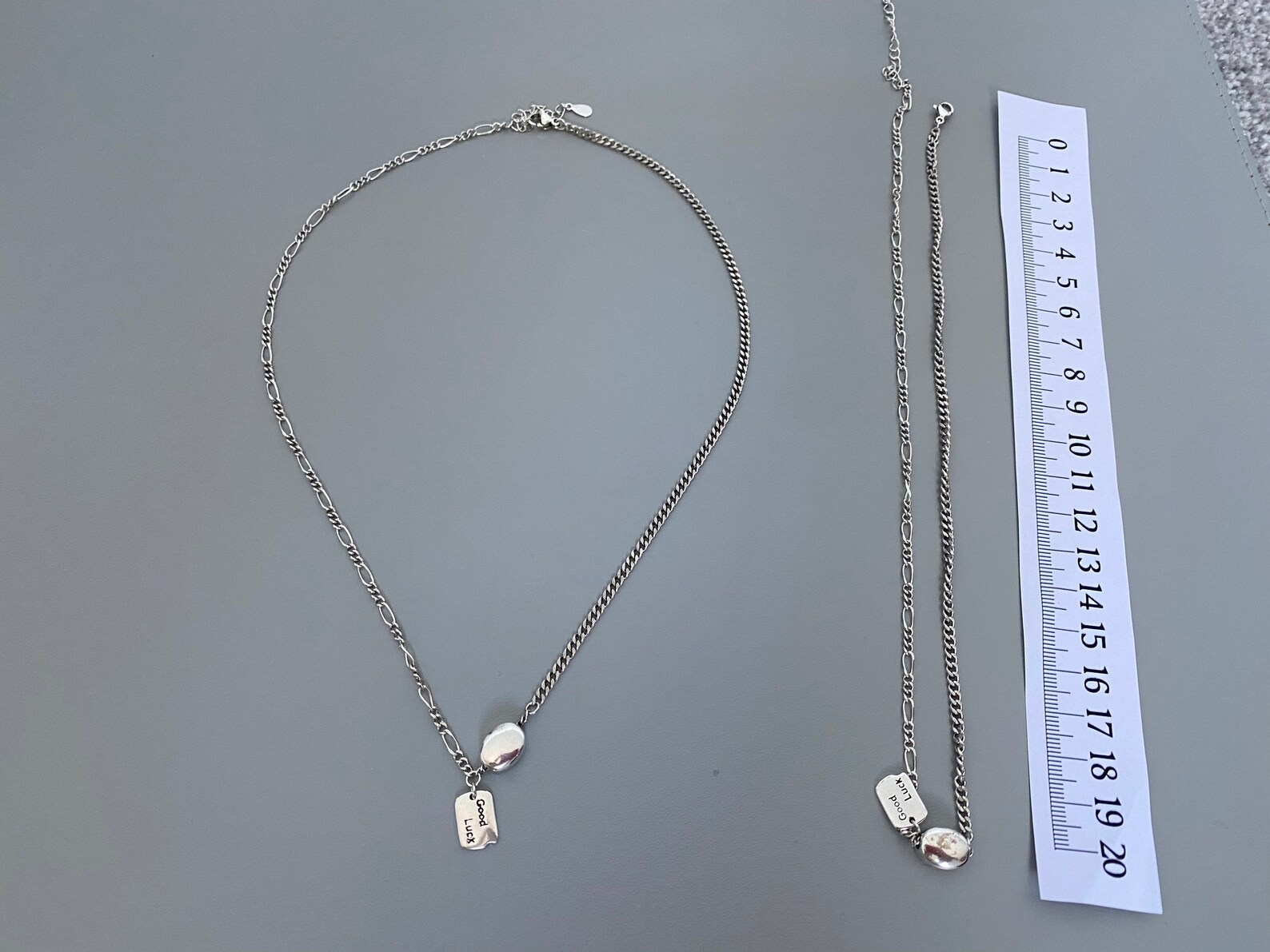 Bean necklace silver necklace Etsy