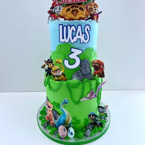 Paw Patrol Dino rescue cake topper bundle!